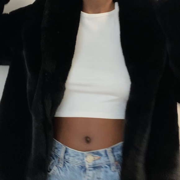 Faux Fur Black Coat - Picture 7 of 10